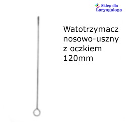 Watotrzymacz nosowo-uszny z oczkiem, o długości 120 mm 08-415 Metech