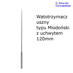 Watotrzymacz uszny typu Miodoński z uchwytem, o długości 120 mm 08-410 Metech