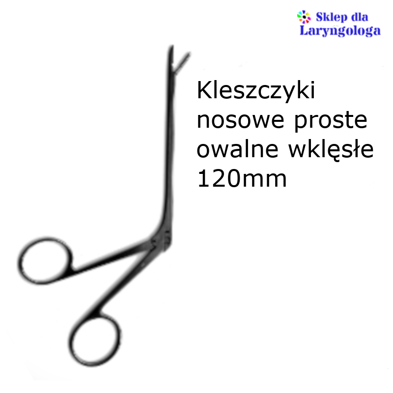 Kleszczyki nosowe proste owalne wklęsłe 120mm 08-640 Metech