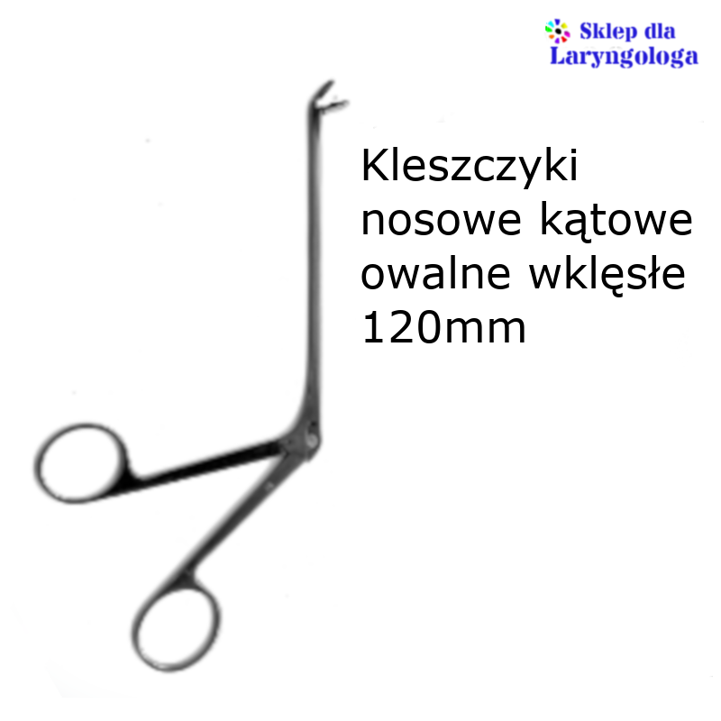 Kleszczyki nosowe kątowe, owalne wklęsłe, 120mm 08-641 Metech