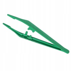 Pęseta chirurgiczna, plastikowa, zielona, sterylna, dł. 13 cm / 1 szt.