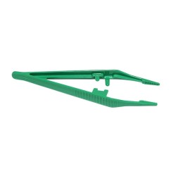 Pęseta chirurgiczna, plastikowa, zielona, sterylna, dł. 13 cm / 1 szt.