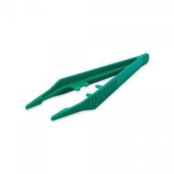 Pęseta chirurgiczna, plastikowa, zielona, sterylna, dł. 13 cm / 1 szt.