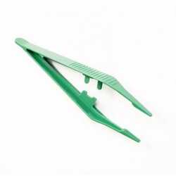 Pęseta chirurgiczna, plastikowa, zielona, sterylna, dł. 13 cm / 1 szt.
