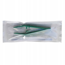 Pęseta chirurgiczna, plastikowa, zielona, sterylna, dł. 13 cm / 1 szt.