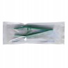 Pęseta chirurgiczna, plastikowa, zielona, sterylna, dł. 13 cm / 1 szt.