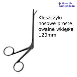 Kleszczyki nosowe proste owalne wklęsłe 120mm 08-640 Metech