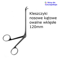 Kleszczyki nosowe kątowe, owalne wklęsłe, 120mm 08-641 Metech
