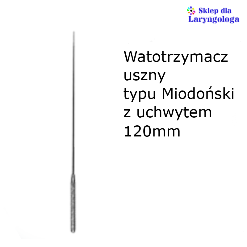 Watotrzymacz uszny typu Miodoński z uchwytem, o długości 120 mm 08-410 Metech